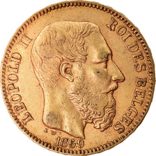 Monnaie, Belgique, Leopold II, 20 Francs, 20 Frank, 1869, TTB, Or, KM:32