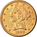 Moneta, Stati Uniti, Coronet Head, $5, Half Eagle, 1882, U.S. Mint