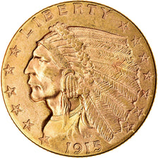 Münze, Vereinigte Staaten, Indian Head, $2.50, Quarter Eagle, 1915, U.S. Mint