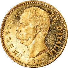 Munten, Italië, Umberto I, 20 Lire, 1882, Rome, PR+, Goud, KM:21