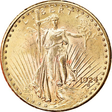 Moneta, USA, Saint-Gaudens, $20, Double Eagle, 1924, U.S. Mint, Philadelphia