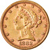 Moneta, Stati Uniti, Coronet Head, $5, Half Eagle, 1882, U.S. Mint