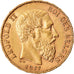 Moneda, Bélgica, Leopold II, 20 Francs, 20 Frank, 1877, EBC, Oro, KM:37