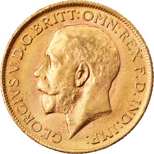 Monnaie, Grande-Bretagne, George V, Sovereign, 1915, Londres, SUP, Or, KM:820