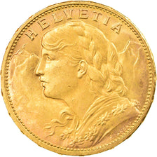 Moneta, Szwajcaria, 20 Francs, 1913, Bern, MS(60-62), Złoto, KM:35.1