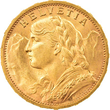 Münze, Schweiz, 20 Francs, 1927, Bern, UNZ, Gold, KM:35.1