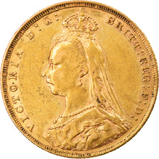 Moneda, Gran Bretaña, Victoria, Sovereign, 1889, London, MBC, Oro, KM:767