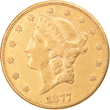 Moeda, Estados Unidos da América, Liberty Head, $20, Double Eagle, 1877, U.S.