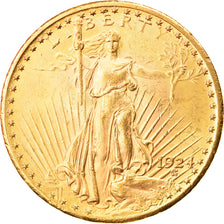 Moneta, USA, $20, Double Eagle, 1924, Philadelphia, AU(55-58), Złoto, KM:131