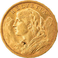 Münze, Schweiz, 20 Francs, 1902, Bern, VZ, Gold, KM:35.1