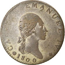 Monnaie, États italiens, SARDINIA, Carlo Emanuele IV, 7.6 Soldi, 1800, Torino