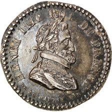 França, Medal, Louis XVIII, Quinaire, Henri IV, História, MS(63), Prata