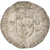 Moneda, Francia, Henri II, Douzain aux croissants, 1555, Troyes, MBC, Vellón