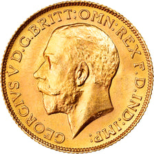 Moneda, Gran Bretaña, George V, Sovereign, 1925, London, EBC+, Oro, KM:820