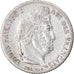 Moneta, Francia, Louis-Philippe, 1/4 Franc, 1845, Paris, MB+, Argento, KM:740.1