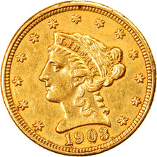 Moeda, Estados Unidos da América, Coronet Head, $2.50, Quarter Eagle, 1903