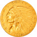 Munten, Verenigde Staten, Indian Head, $2.50, Quarter Eagle, 1912, U.S. Mint