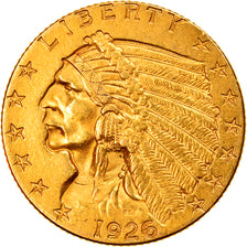 Moneta, USA, Indian Head, $2.50, Quarter Eagle, 1926, U.S. Mint, Philadelphia