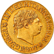 Moneta, Wielka Brytania, George III, Sovereign, 1820, London, AU(55-58), Złoto