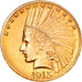 Moneta, USA, Indian Head, $10, Eagle, 1913, U.S. Mint, Philadelphia, AU(50-53)