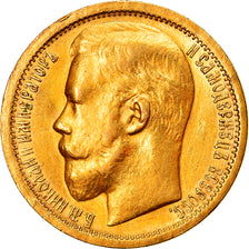 Moneta, Russia, Nicholas II, 15 Roubles, 1897, St. Petersburg, BB, Oro, KM:65.2