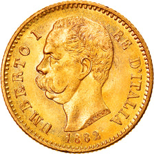 Moeda, Itália, Umberto I, 20 Lire, 1882, Rome, MS(63), Dourado, KM:21