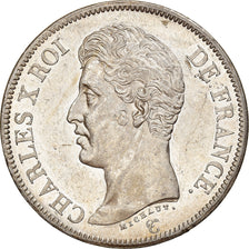 Moeda, França, Charles X, 5 Francs, 1826, Paris, MS(60-62), Prata, KM:720.1