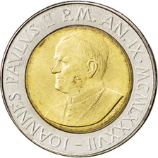 Coin, VATICAN CITY, John Paul II, 500 Lire, 1987, MS(63), Bi-Metallic, KM:204