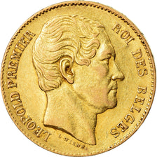 Moeda, Bélgica, Leopold I, 20 Francs, 20 Frank, 1865, AU(50-53), Dourado, KM:23