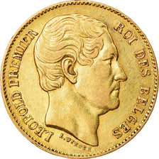 Moneda, Bélgica, Leopold I, 20 Francs, 20 Frank, 1865, MBC+, Oro, KM:23