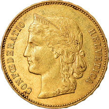 Moeda, Suíça, 20 Francs, 1893, Bern, AU(50-53), Dourado, KM:31.3