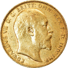 Monnaie, Grande-Bretagne, Edward VII, Sovereign, 1908, SUP, Or, KM:805