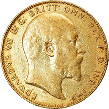 Monnaie, Grande-Bretagne, Edward VII, Sovereign, 1909, SUP, Or, KM:805