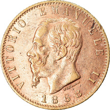 Munten, Italië, Vittorio Emanuele II, 20 Lire, 1868, Torino, ZF+, Goud, KM:10.1