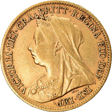 Münze, Großbritannien, Victoria, 1/2 Sovereign, 1898, SS, Gold, KM:784