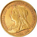 Moneta, Gran Bretagna, Victoria, 1/2 Sovereign, 1900, BB, Oro, KM:784