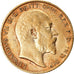 Coin, Great Britain, Edward VII, 1/2 Sovereign, 1910, EF(40-45), Gold, KM:804