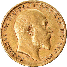 Moeda, Grã-Bretanha, Edward VII, 1/2 Sovereign, 1905, EF(40-45), Dourado