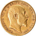 Moeda, Grã-Bretanha, Edward VII, 1/2 Sovereign, 1905, EF(40-45), Dourado