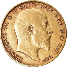 Münze, Großbritannien, Edward VII, 1/2 Sovereign, 1903, SS, Gold, KM:804