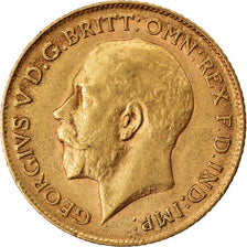 Monnaie, Grande-Bretagne, George V, 1/2 Sovereign, 1914, TTB, Or, KM:819