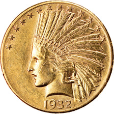 Moneta, Stati Uniti, Indian Head, $10, Eagle, 1932, Philadelphia, BB+