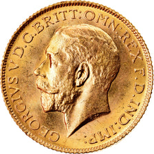 Coin, Great Britain, George V, Sovereign, 1925, MS(60-62), Gold, KM:820