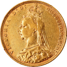 Moneta, Wielka Brytania, Victoria, Sovereign, 1892, EF(40-45), Złoto, KM:767