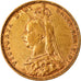 Moneda, Gran Bretaña, Victoria, Sovereign, 1891, MBC, Oro, KM:767