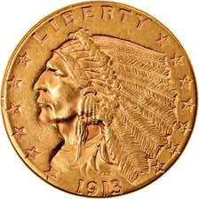 Münze, Vereinigte Staaten, $2.50, Quarter Eagle, 1913, Philadelphia, SS+, Gold