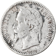 Moeda, França, Napoleon III, 50 Centimes, 1864, Paris, VF(20-25)