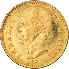 Moneta, Italia, Umberto I, 20 Lire, 1882, Rome, SPL, Oro, KM:21