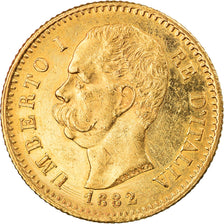 Munten, Italië, Umberto I, 20 Lire, 1882, Rome, PR+, Goud, KM:21