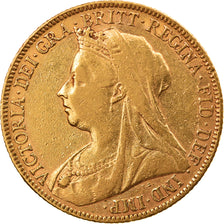 Moneda, Gran Bretaña, Victoria, Sovereign, 1896, MBC, Oro, KM:785